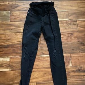Maternity AG ripped black jeans